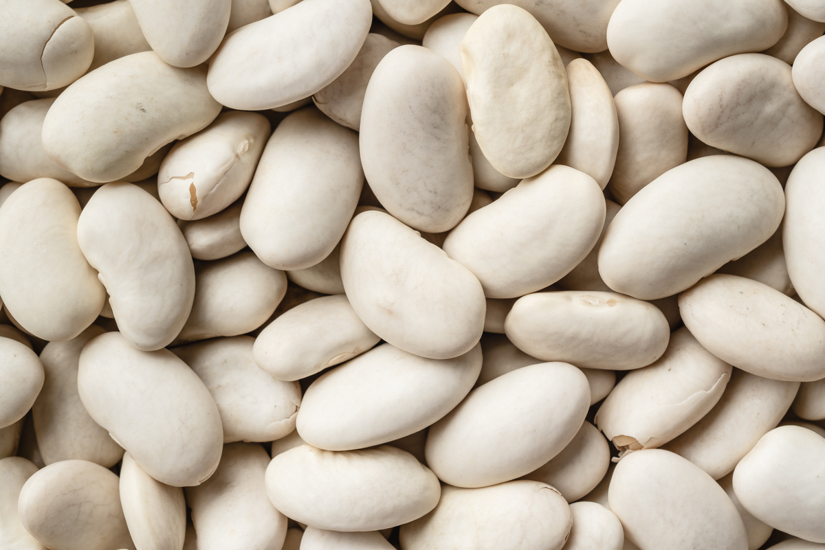 Close-Up Shot of White Beans